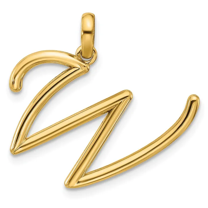 PreStyled Sets TreasureFineJewelers 14k Yellow Gold Fancy Letter W