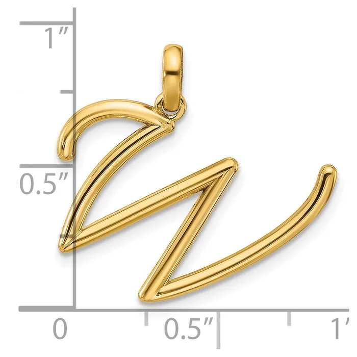 PreStyled Sets TreasureFineJewelers 14k Yellow Gold Fancy Letter W