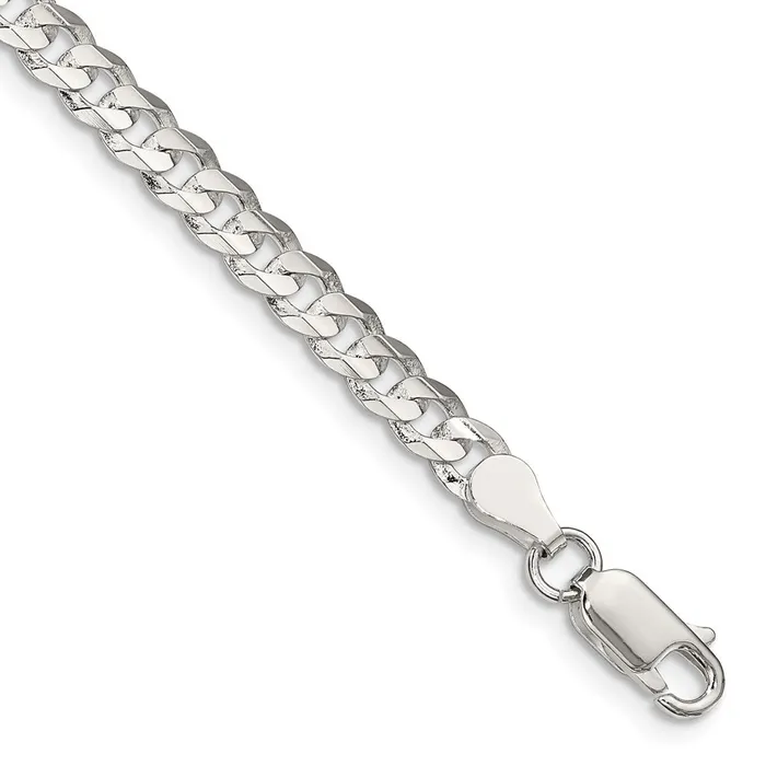 Rings Sterling Silver 45mm Concave Beveled Curb Chain TreasureFineJewelers Rings Sterling Silver 45mm Concave Beveled Curb Chain TreasureFineJewelers