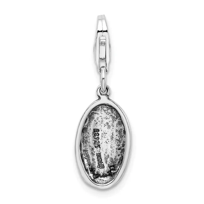 Rings Sterling Silver Amore La Vita Rhodiumplated Antiqued STRENGTH Charm TreasureFineJewelers