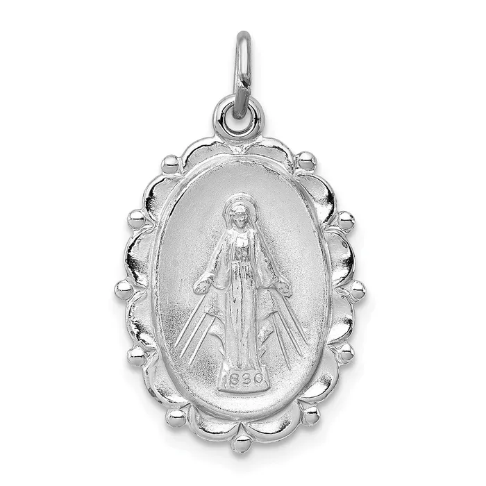 Rings Sterling Silver Rhodiumplated Miraculous Medal TreasureFineJewelers Rings Sterling Silver Rhodiumplated Miraculous Medal TreasureFineJewelers