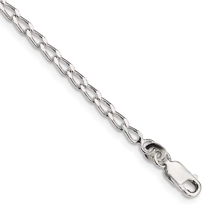 Rings TreasureFineJewelers Sterling Silver 28mm Open Elongated Link Chain