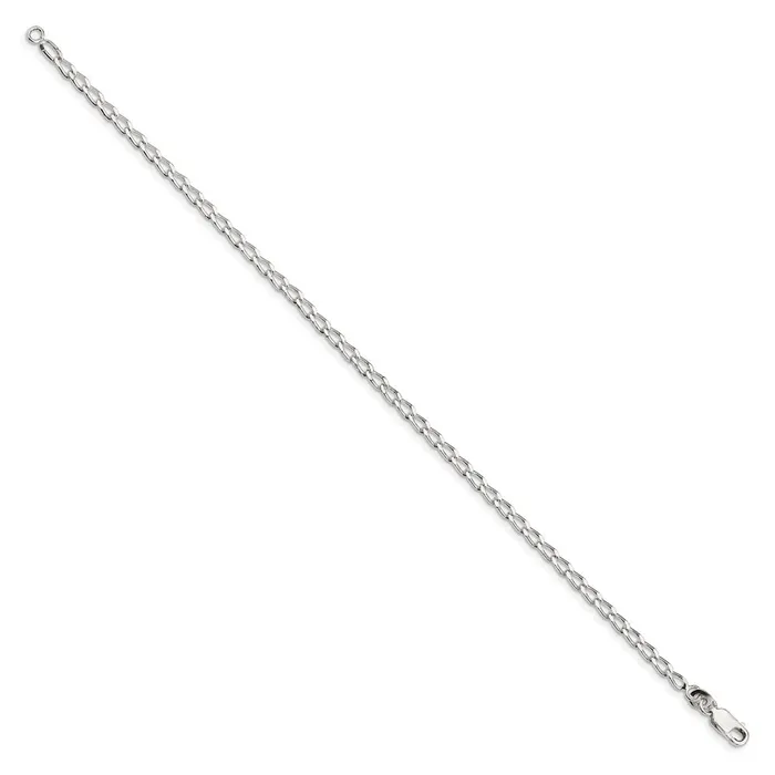 Rings TreasureFineJewelers Sterling Silver 28mm Open Elongated Link Chain