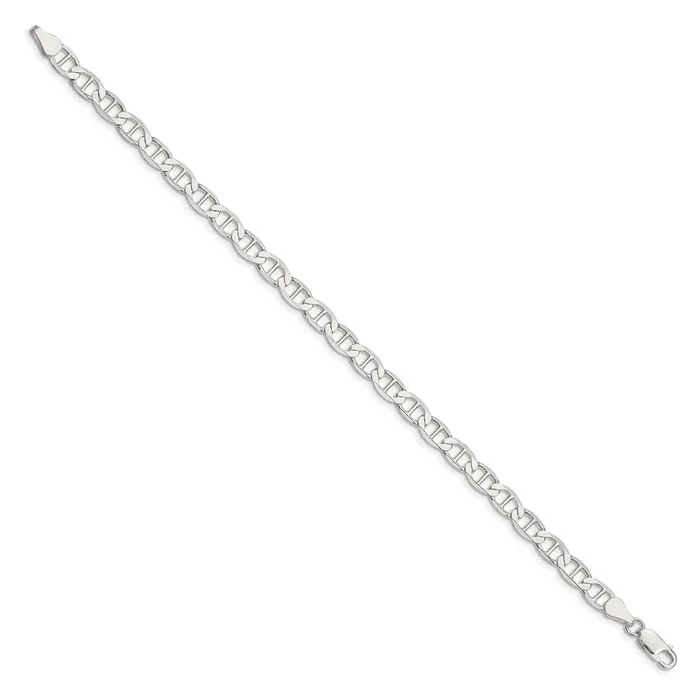 Rings TreasureFineJewelers Sterling Silver 57mm Flat Anchor Chain