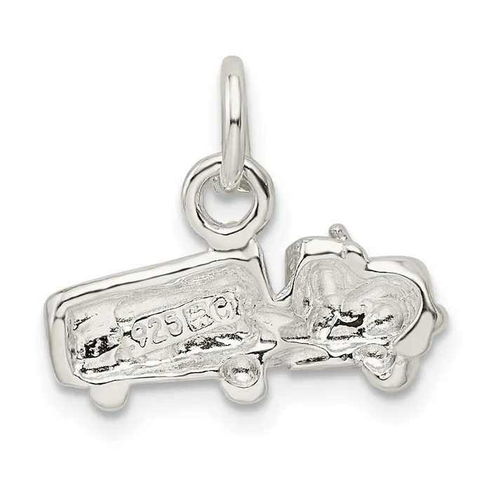 Rings TreasureFineJewelers Sterling Silver Semi with Trailer Charm