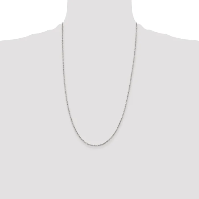 Sterling Silver 14mm Figaro Chain TreasureFineJewelers Rings