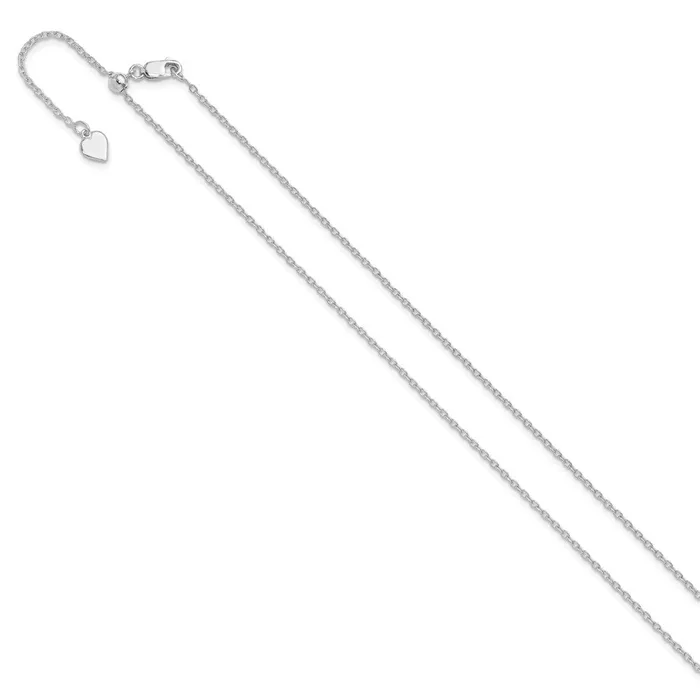 Sterling Silver Adjustable 14mm Cable Chain TreasureFineJewelers Rings