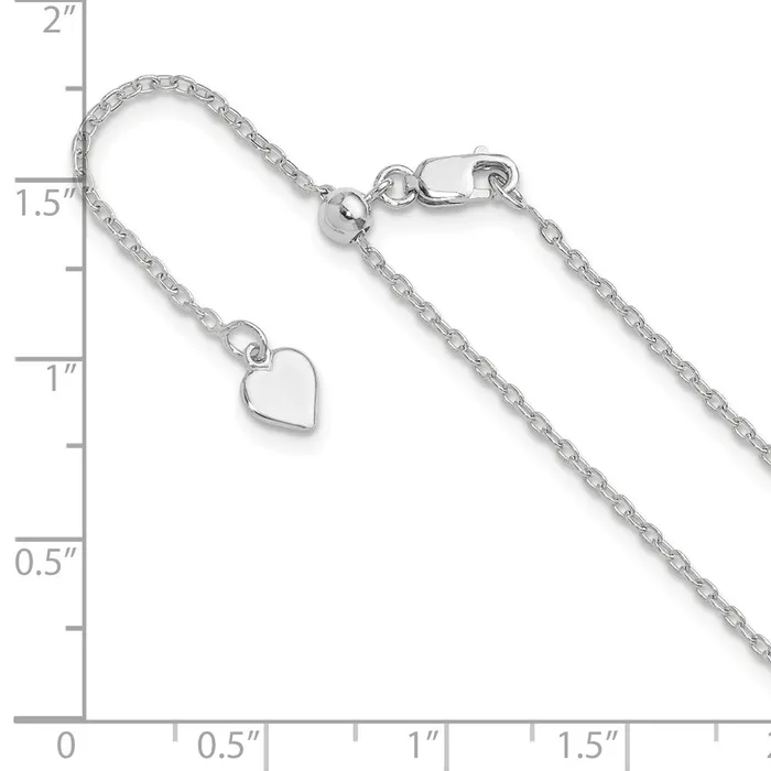 Sterling Silver Adjustable 14mm Cable Chain TreasureFineJewelers Rings
