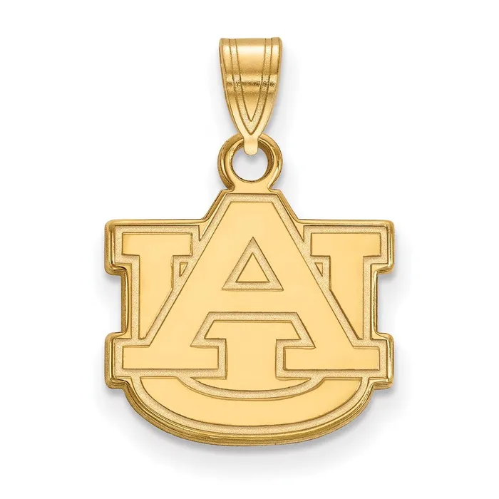 Sterling Silver Goldplated Auburn University AU Small Pendant TreasureFineJewelers Necklaces Sterling Silver Goldplated Auburn University AU Small Pendant TreasureFineJewelers Necklaces