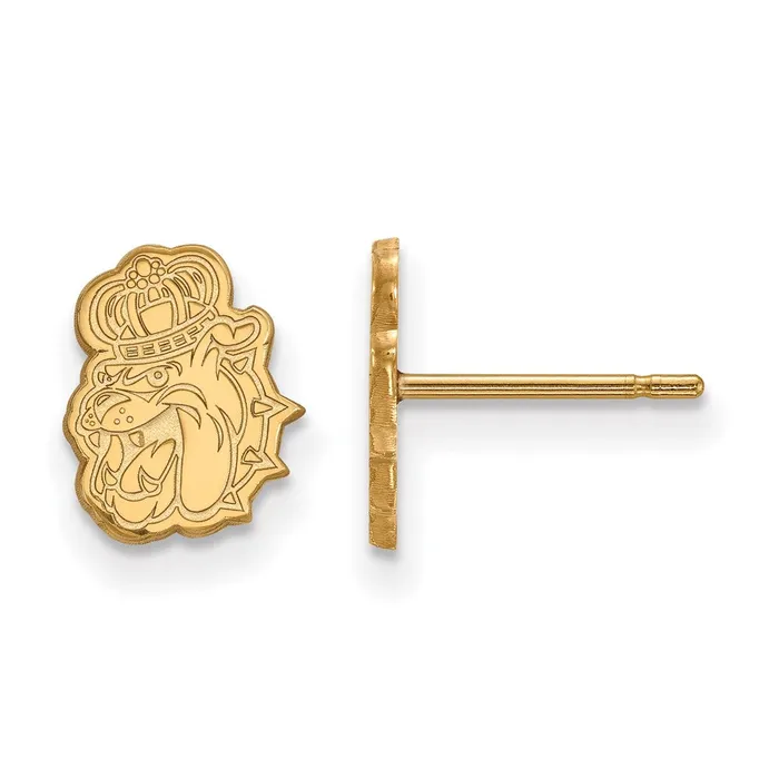 Sterling Silver Goldplated James Madison University Duke Dog Extra Small Post Earrings TreasureFineJewelers Earrings Sterling Silver Goldplated James Madison University Duke Dog Extra Small Post Earrings TreasureFineJewelers Earrings