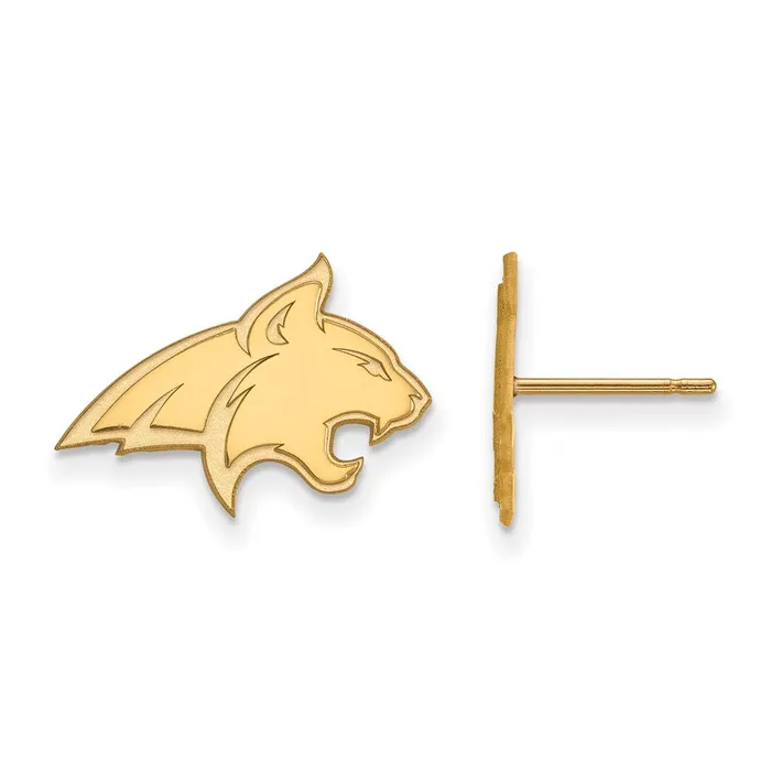 Sterling Silver Goldplated Montana State University Bobcat Small Post Earrings TreasureFineJewelers Earrings Sterling Silver Goldplated Montana State University Bobcat Small Post Earrings TreasureFineJewelers Earrings