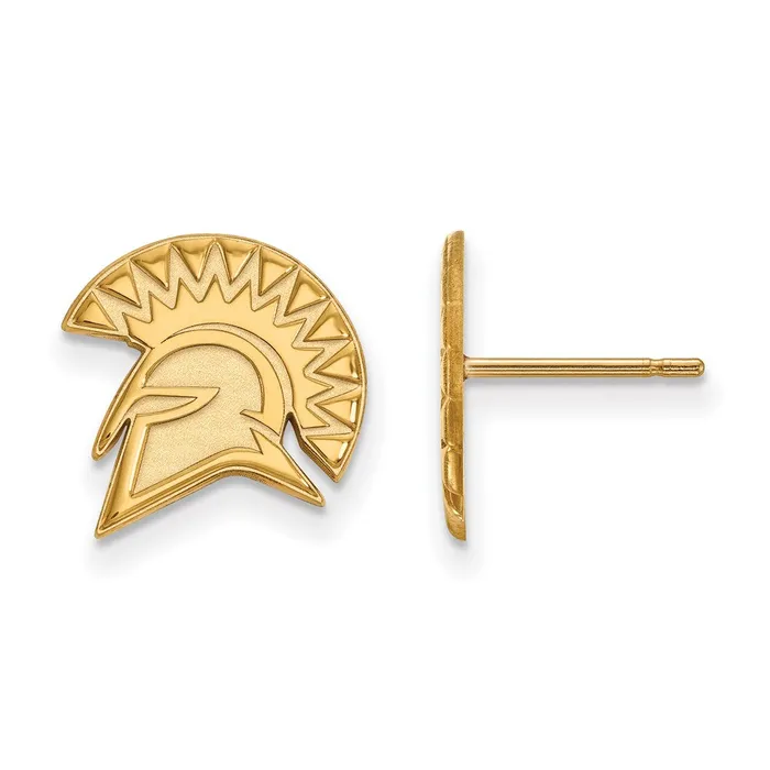 Sterling Silver Goldplated San Jose State University Spartan Small Post Earrings TreasureFineJewelers Earrings Sterling Silver Goldplated San Jose State University Spartan Small Post Earrings TreasureFineJewelers Earrings