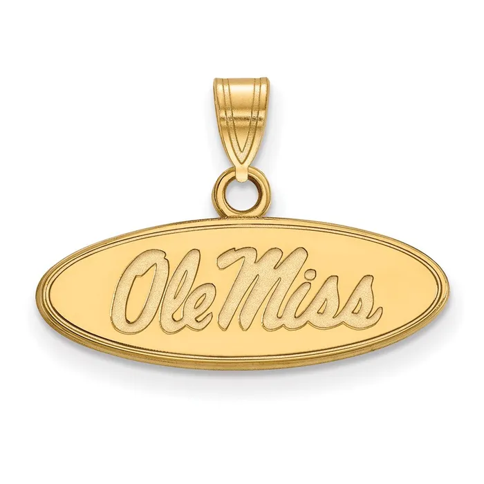 Sterling Silver Goldplated University of Mississippi Ole Miss Small Oval Pendant TreasureFineJewelers Necklaces Sterling Silver Goldplated University of Mississippi Ole Miss Small Oval Pendant TreasureFineJewelers Necklaces