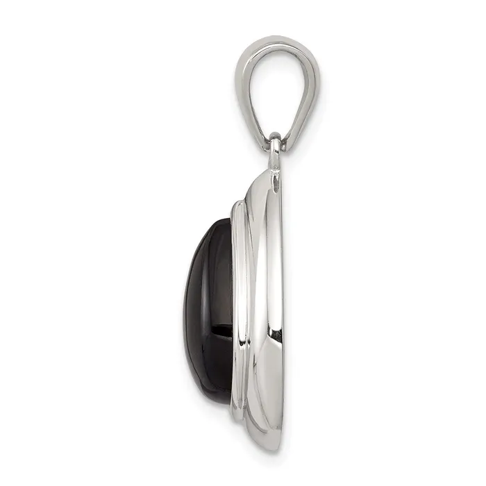 Sterling Silver Onyx Pendant TreasureFineJewelers Necklaces
