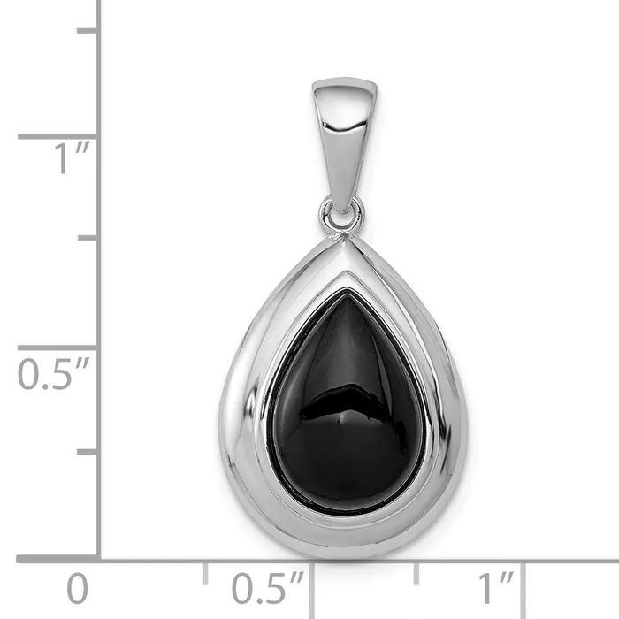 Sterling Silver Onyx Pendant TreasureFineJewelers Necklaces