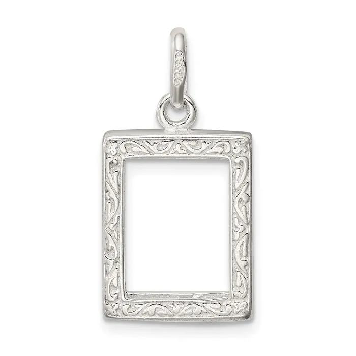 Sterling Silver Picture Frame Charm TreasureFineJewelers Rings