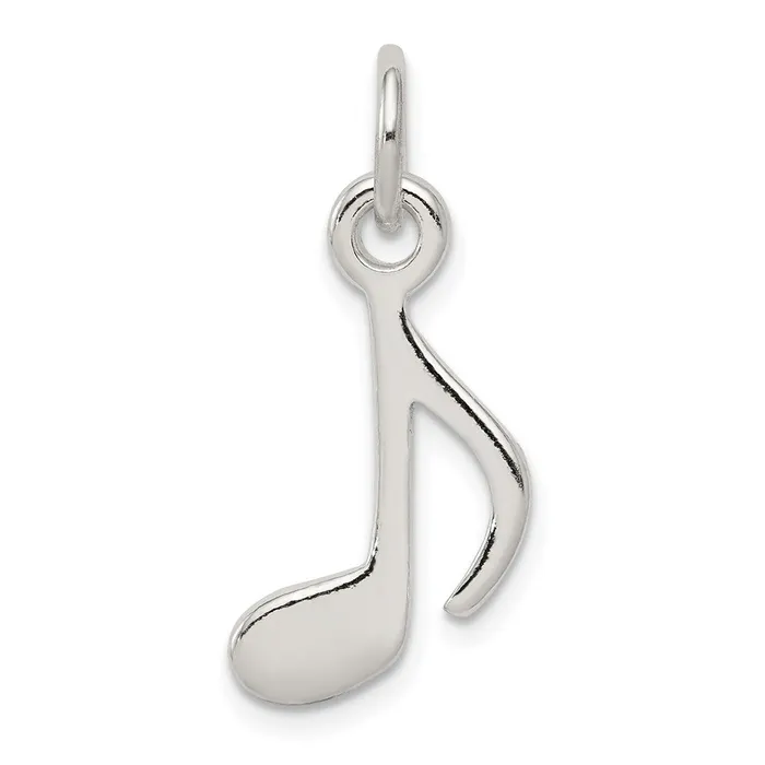 Sterling Silver Polished Music Note Charm TreasureFineJewelers Rings