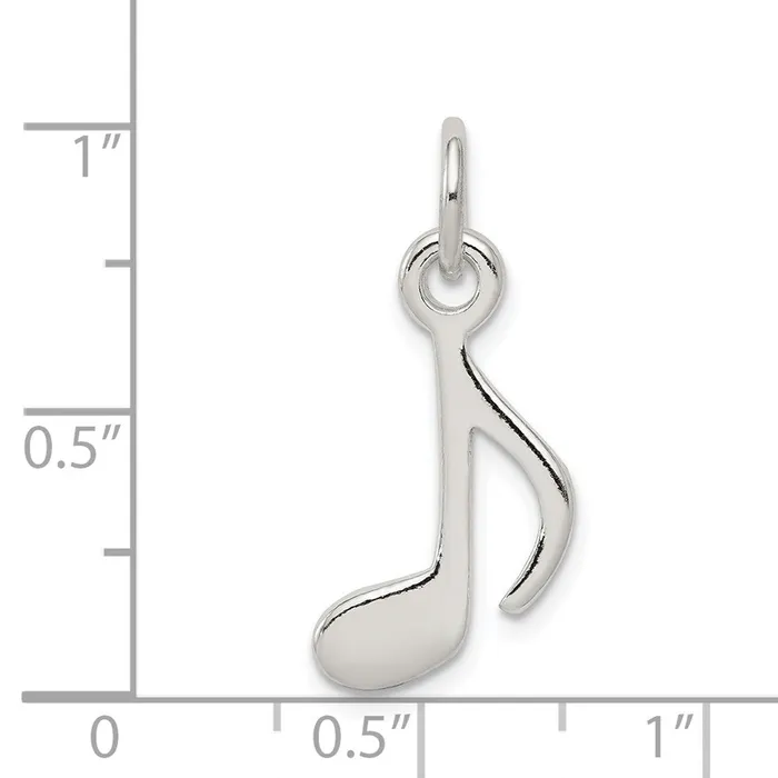 Sterling Silver Polished Music Note Charm TreasureFineJewelers Rings