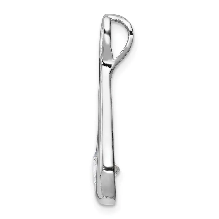 Sterling Silver Rhodiumplated CZ Tear Drop Pendant TreasureFineJewelers Necklaces