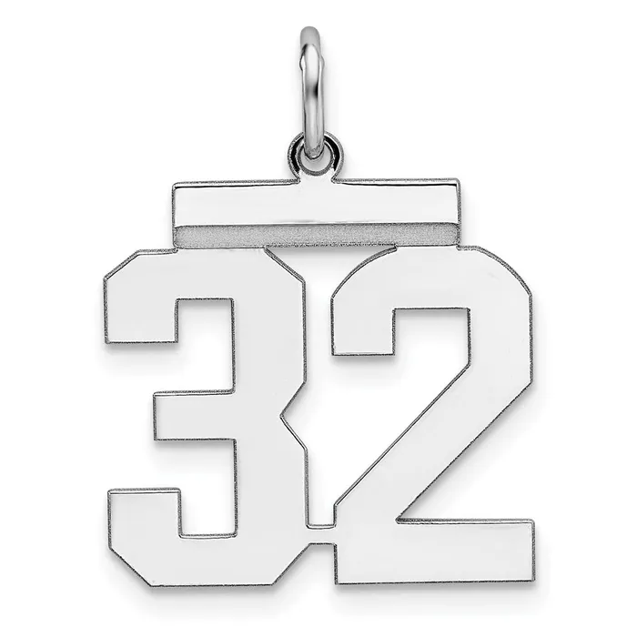 SterlingSilver Rhodiumplated Polished Number 32 Charm TreasureFineJewelers Rings SterlingSilver Rhodiumplated Polished Number 32 Charm TreasureFineJewelers Rings