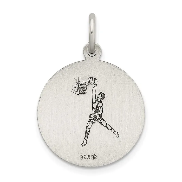 Sterling Silver St Christopher Basketball Medal TreasureFineJewelers Rings