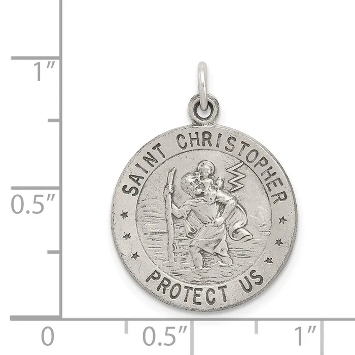 Sterling Silver St Christopher Basketball Medal TreasureFineJewelers Rings