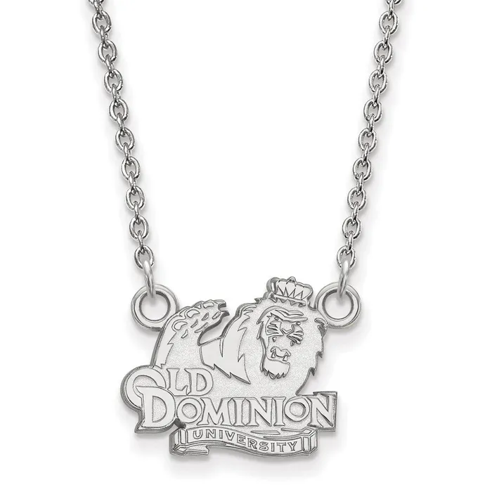 TreasureFineJewelers 10K White Gold Old Dominion University Small Pendant wilth Necklace Necklaces TreasureFineJewelers 10K White Gold Old Dominion University Small Pendant wilth Necklace Necklaces