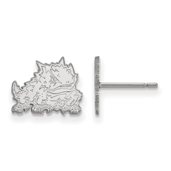 TreasureFineJewelers 14K White Gold Texas Christian University XS Post Earrings Earrings TreasureFineJewelers 14K White Gold Texas Christian University XS Post Earrings Earrings