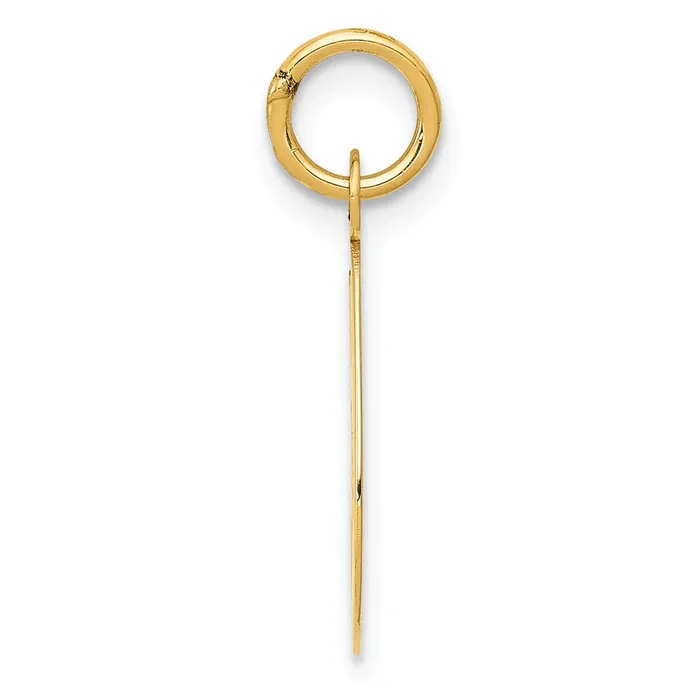 TreasureFineJewelers Charm Necklaces 10k Yellow Gold Medium Script Letter G Initial Charm