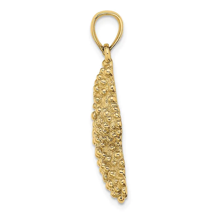TreasureFineJewelers Charm Necklaces 14K Textured Starfish Charm