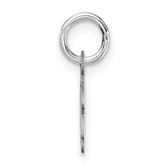 TreasureFineJewelers Charm Necklaces 14K White Gold Uppercase Letter D Initial Charm