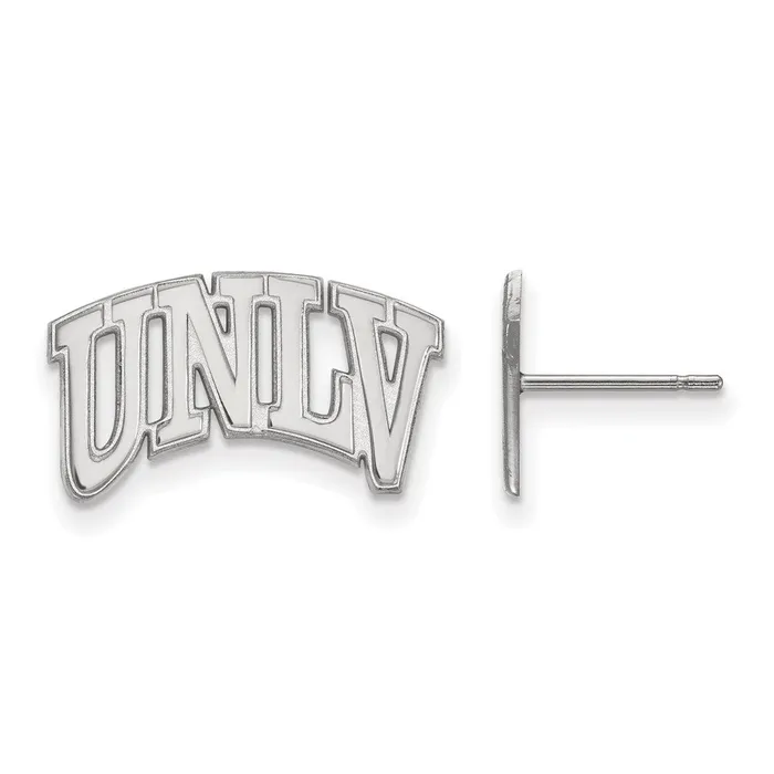 TreasureFineJewelers Earrings 10K White Gold University of Nevada Las Vegas Small Post Earrings TreasureFineJewelers Earrings 10K White Gold University of Nevada Las Vegas Small Post Earrings