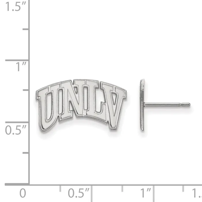 TreasureFineJewelers Earrings 10K White Gold University of Nevada Las Vegas Small Post Earrings