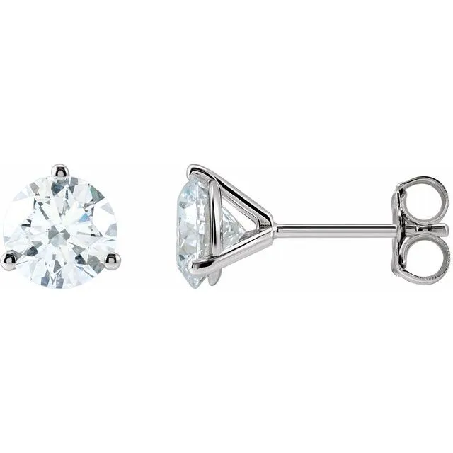TreasureFineJewelers Earrings 14K White Gold 1 12 CTW LabGrown Diamond Stud Earrings TreasureFineJewelers Earrings 14K White Gold 1 12 CTW LabGrown Diamond Stud Earrings