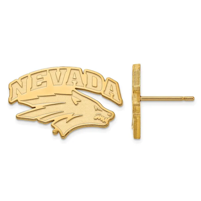 TreasureFineJewelers Earrings 14K Yellow Gold University of Nevada Small Post Earrings TreasureFineJewelers Earrings 14K Yellow Gold University of Nevada Small Post Earrings