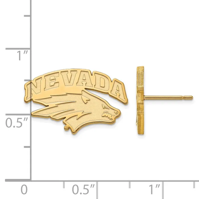 TreasureFineJewelers Earrings 14K Yellow Gold University of Nevada Small Post Earrings