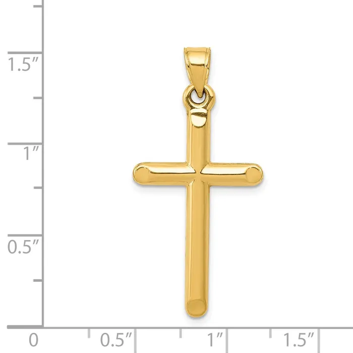 TreasureFineJewelers Necklaces 14k 3D Hollow Cross Pendant