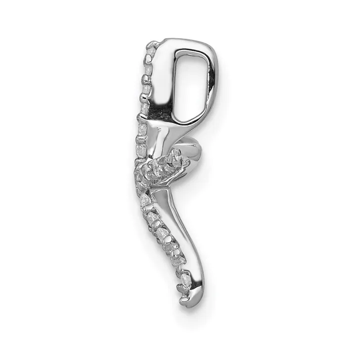 TreasureFineJewelers Necklaces 14k White Gold 18ct Diamond Starfish Chain Slide