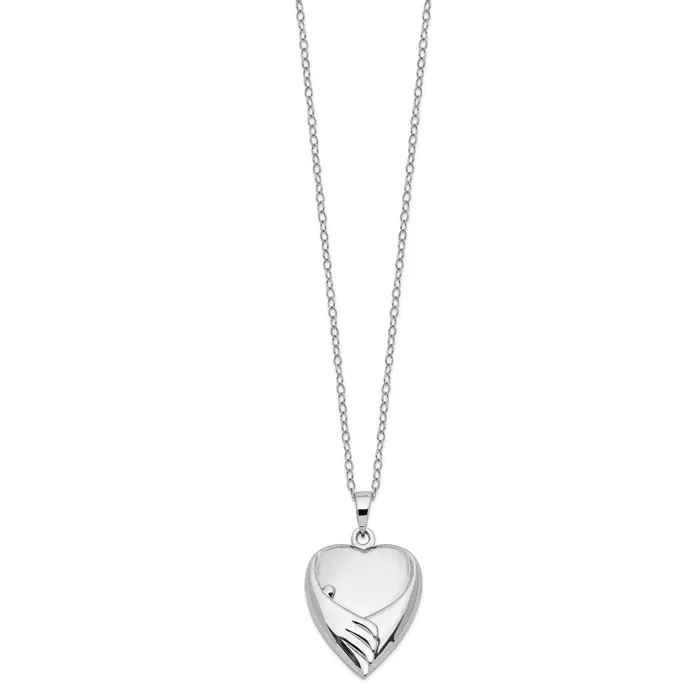 TreasureFineJewelers Necklaces Sentimental Expressions Sterling Silver Rhodiumplated Forever My Baby Ash Holder 18in Necklace