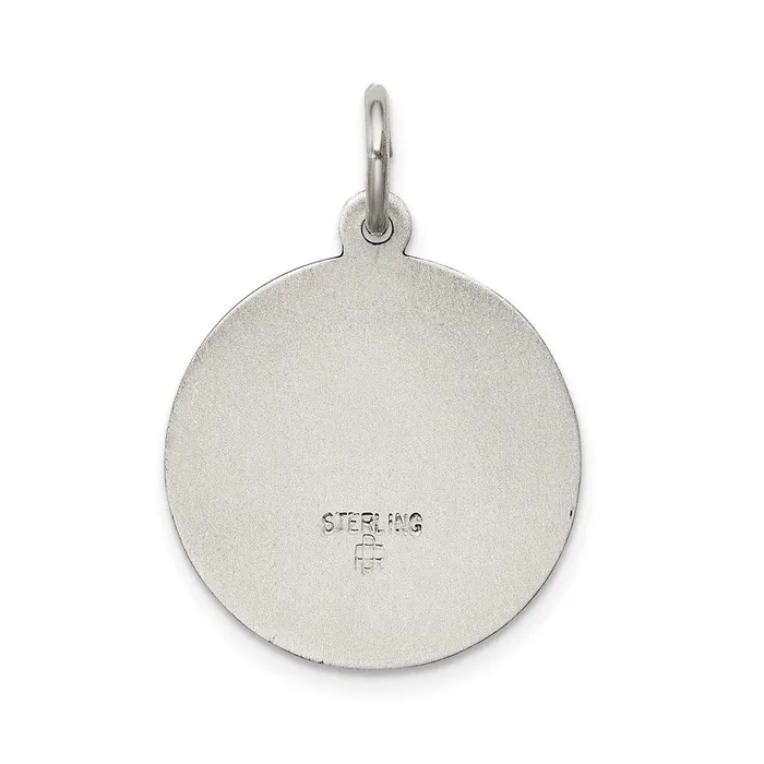 TreasureFineJewelers Necklaces Sterling Silver Antiqued Sacred Heart of Mary Medal
