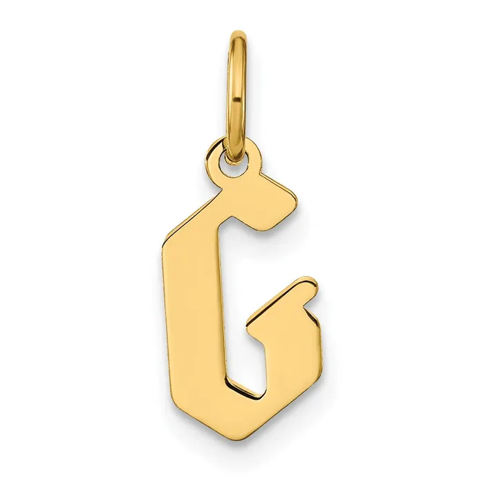 TreasureFineJewelers Necklaces Sterling Silver Goldplated Letter G Initial Pendant TreasureFineJewelers Necklaces Sterling Silver Goldplated Letter G Initial Pendant