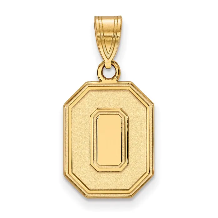 TreasureFineJewelers Necklaces Sterling Silver Goldplated The Ohio State University Letter O Medium Pendant TreasureFineJewelers Necklaces Sterling Silver Goldplated The Ohio State University Letter O Medium Pendant