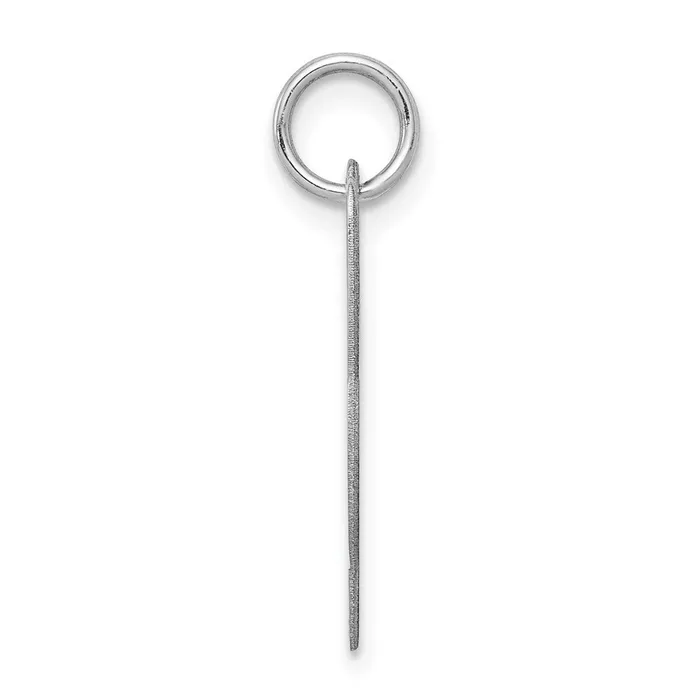 TreasureFineJewelers Necklaces Sterling Silver Rhodiumplated Fancy Script Letter L Initial Charm