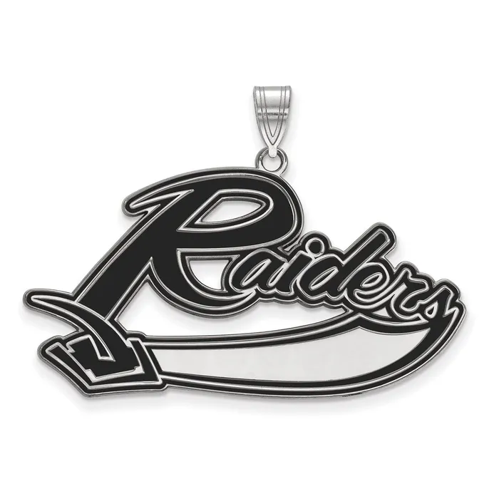 TreasureFineJewelers Necklaces Sterling Silver Rhodiumplated Mt Union College Raiders Extra Large Enameled Pendant TreasureFineJewelers Necklaces Sterling Silver Rhodiumplated Mt Union College Raiders Extra Large Enameled Pendant