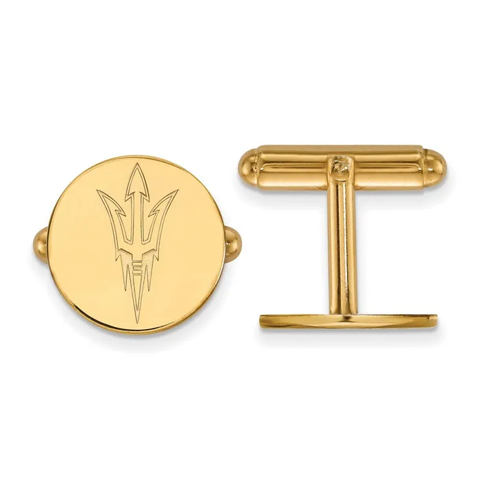 TreasureFineJewelers PreStyled Sets 14k Gold Arizona State University Cuff Links TreasureFineJewelers PreStyled Sets 14k Gold Arizona State University Cuff Links