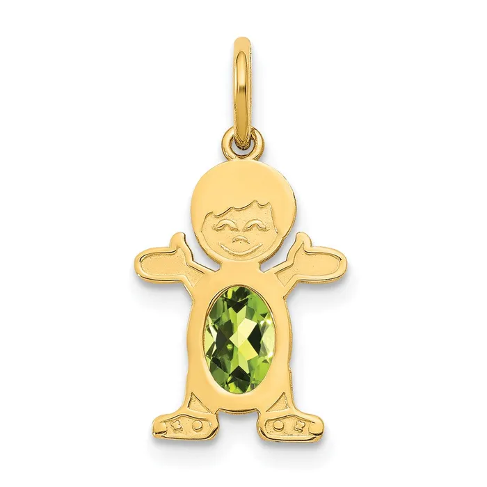 TreasureFineJewelers PreStyled Sets 14k Yellow Gold Boy 6x4 Oval Genuine PeridotAugust TreasureFineJewelers PreStyled Sets 14k Yellow Gold Boy 6x4 Oval Genuine PeridotAugust