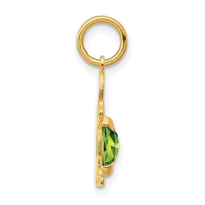 TreasureFineJewelers PreStyled Sets 14k Yellow Gold Boy 6x4 Oval Genuine PeridotAugust