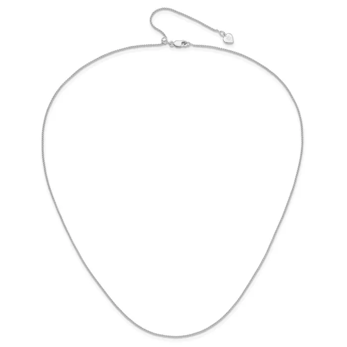 TreasureFineJewelers Rings Sterling Silver Adjustable 1mm Spiga Chain