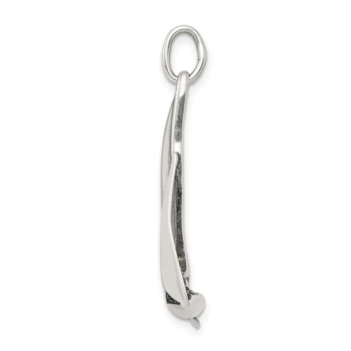 TreasureFineJewelers Rings Sterling Silver Antiqued Sailboat Charm