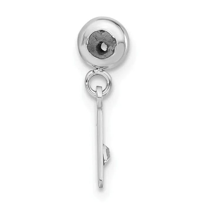 TreasureFineJewelers Rings Sterling Silver Rhodiumplated MeMi Letter F wSwarovski Crystal Charm